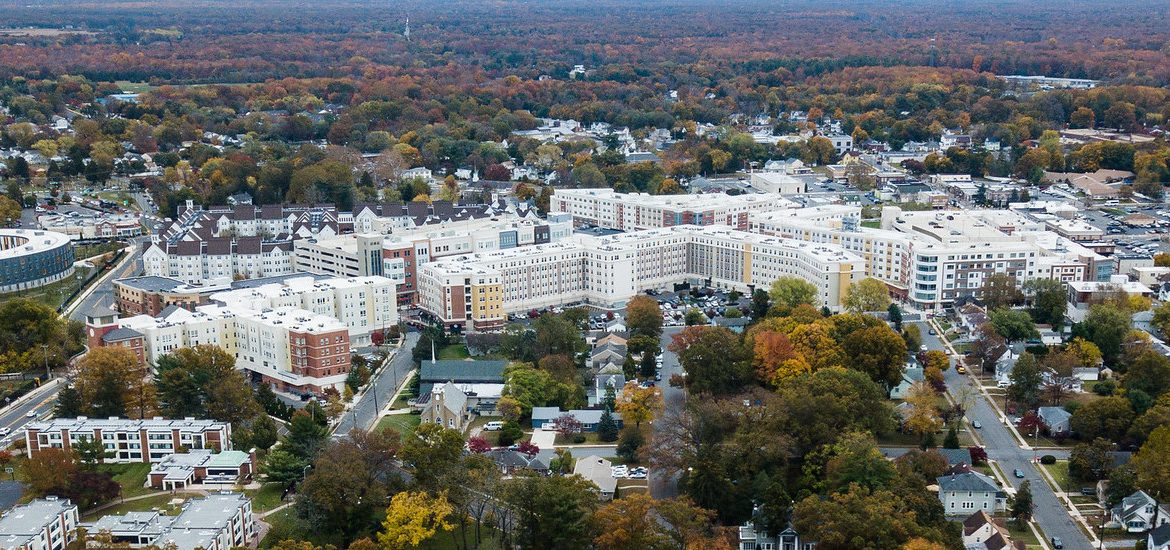 Drone photo of Glassboro campus